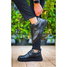 Zapatos Kb-X3 Erkek Günlük Bağcıklı Cilt Klasik Ayakkabı Cst - Siyah