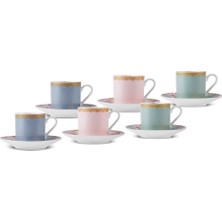 UltraMint Şık 6 Kişilik Kahve Fincanı Seti, 80 Ml, Zarif ve Pratik Tasarım