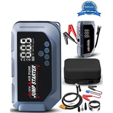 VTN-605 Şarjlı 12.000 Mah Taşınabilir Çantalı Araç Akü Şarj Takviyeli Işıklı Hava Kompre