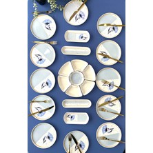 UltraMint Şık 12 Kişilik 23 Parça Gelincik Desenli Kahvaltı Takımı