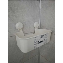 UltraMint Banyo Duş Sepeti Kare Vantuzlu Raf 28X17X17, Pratik ve Şık Tasarım
