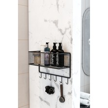 UltraMint Metal Kancalı Banyo Sepeti, Düzenleyici ve Organizer, Duşluk ve Şampuanlık