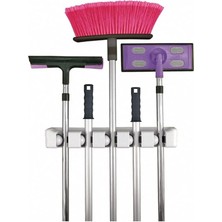 UltraMint Pratik Çok Amaçlı Duvara Monte Mop Tutucu ve Askı Seti