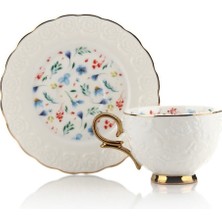 UltraMint Şık ve Modern Kabartma Desenli Kahve Fincan Takımı, Evinizin Vazgeçilmezi