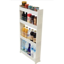 UltraMint Çok Amaçlı Tekerlekli Plastik Raf, Mutfak ve Banyo Için Pratik Depolama