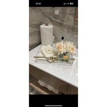 UltraMint Şeffaf Pleksi Organizer, Şık ve Modern Düzenleyici, Gold Kulp ile 75 Karakter