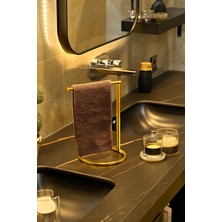 UltraMint Altın Renk Metal Dikey Havluluk, Modern Banyo Organizer, Çok Amaçlı Tasarım