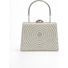 Queen Elizabeth Kadın Abiye Portföy Çanta  İnci 02 Y0831