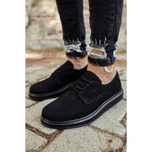 Zapatos CH003 Comoscio Classico Erkek Günlük Bağcıklı Süet Klasik Ayakkabı Sst - Siyah