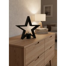 Zero Land Drnds Siyah Yıldız Şeklinde Mumluk Loş Işık Dekor Aksesuarı