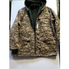 Beyzdenim Bordolu Kamuflaj Av Avcı ve Yürüyüş Için Kaban Mont Su Itici Nefes Alan