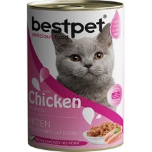 Üreticiniz Ashwork Bestpet Tavuklu Jöleli Yavru Konserve Kedi Maması 1 Adet 400 gr 587455