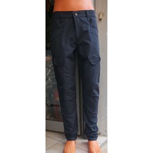 Beyzdenim Likralı Lacivert Taktikal Pantolon Ibüyük Beden Kargo