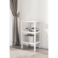 UltraMint Ombeg 3 Katlı Çok Amaçlı Plastik Banyo Düzenleyici Saksılık Kitaplık