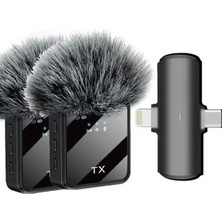 Nacario Kablosuz Yaka Mikrofonu Tipc Android Kamera Iphone Stüdyo Mikrofonu Ses Video Canlı Yayın Oyun