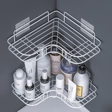 UltraMint 2'li Geniş Banyo Rafı Seti, Çok Amaçlı Köşe Düzenleyici