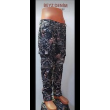 Beyzdenim Yazlık Su Geçirmez Kamuflaj  Ince Astarlı Büyük Beden Pantolon