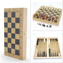 Üreticiniz Ashwork Ahşap Satranç ve Tavla Seti ALK4235 587455