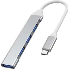 Nacario Type-C USB Çoklayıcı Hub | 1x USB 3.0 + 3x USB 2.0 | Yüksek Hızlı Dönüştürücü Adaptö