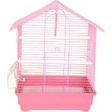 Ashwork Dayang Iki Kapılı Çatılı Muhabbet Kuşu Kafesi Renkli 35X28X46 cm 587455