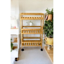 UltraMint Bambu 3 Katlı Çok Amaçlı Mutfak ve Banyo Düzenleyici Raf Takımı