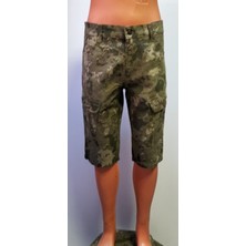 Beyzdenim Kamuflaj Taktikal Şort Kapri Diz Altı