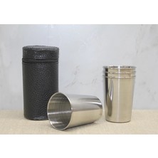 Üreticiniz Ashwork Deri Kılıflı 4'lü Shot Bardak ALK3926 587455