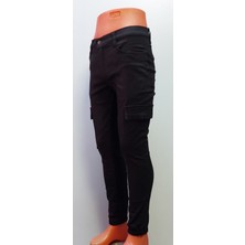 Beyzdenim Kargo Lastikli Paça Pantolon Siyah
