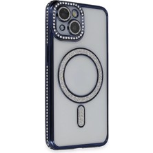 Drnds Newface Iphone 14 Kılıf Joke Simli Magneticsafe Kılıf - Lacivert