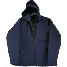 Beyzdenim Lacivert 5 Katmanlı Sowtshell Mebran+T.polar +Elyaf Motorcu Kurye Montu
