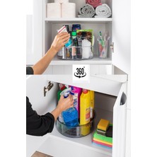 UltraMint Ayarlanabilir Büyük Boy 4 Bölmeli 360° Dönen Banyo ve Mutfak Organizeri