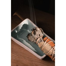 Love Bundles Turkuaz  Seramik El Yapımı Tütsülük ve Adaçayı Demeti