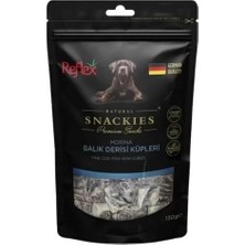 Ashwork Reflex Snackies Natural Morina Balık Derisi Küpleri Tahılsız Köpek Ödül Maması 1 Ade