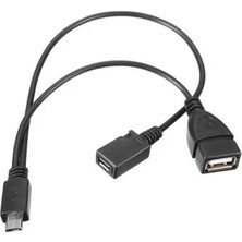 Olinea PM-17971 USB Dişi Micro USB Erkek Dişi 20 cm Y Otg Kablo