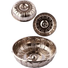 UltraMint Nostaljik Osmanlı Hanedan Demir Hamam Tası Gümüş Renk 20 cm