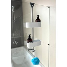 UltraMint Yükseklik Ayarlı Oval Banyo Rafı, Şık ve Fonksiyonel Tasarım