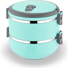 Freshbox 2 Katlı Sızdırmaz Çelik Yemek Termosu-Turkuaz