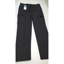 Beyzdenim Koyu  Gri Kargo Likralı Pamuk Büyük Beden Pantolon