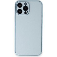 Drnds Newface Iphone 14 Pro Kılıf Coco Deri Silikon Kapak - Sky Blue
