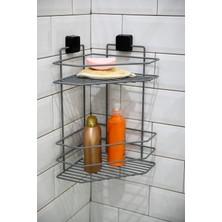 UltraMint Paslanmaz Banyo Köşeliği, Yapışkanlı, Şampuanlık, Iki Adet, Şık ve Pratik