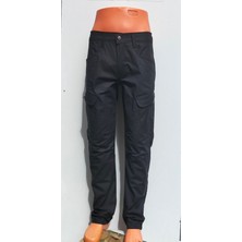 Beyzdenim Siyah Ripsstop Taktikal Kargo Pantolon Yüksek Bel Pamuk Kumaş Günlük Stil
