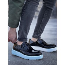 Zapatos CH001 Classic Lace Erkek Günlük Bağcıklı Rugan Klasik Ayakkabı Cbt - Siyah