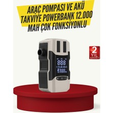 Zero Land Drnds Araç Lastik Şişirme Pompası ve Akü Takviye Powerbank Bir Arada