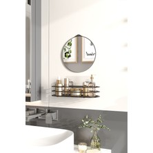 UltraMint Pratik ve Şık 2'li Banyo Düzenleyici Seti, Yapışkanlı Aynalı Kozmetik Rafı