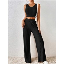 Kadın Siyah Yüksek Bel Atletli  Takım