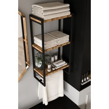 UltraMint 3 Katlı Modern Duvar Rafı, Banyo ve Mutfak Şık Depolama Çözümü