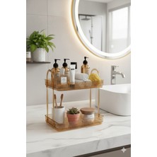 UltraMint Iki Katlı Banyo Düzenleyici Raf, Pratik ve Şık Saklama Çözümü