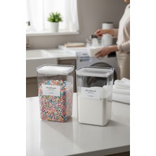 UltraMint Şık 2.9 Litre Dekoratif Saklama Kabı, Renkli ve Beyaz Seçeneklerle