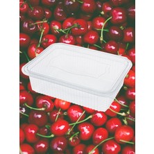 Yorulmaz Ambalaj 1500 gr Kapaklı  Paket Servis ve Buzdolabı Kullanımına Uygun, Sızdırmaz  Kullan- At Kap – 12’li Paket