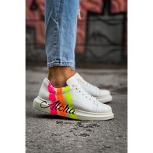 CH254 - Cbt Pittura Erkek Ayakkabı 501 Aloha Sarı Pembe Beyaz